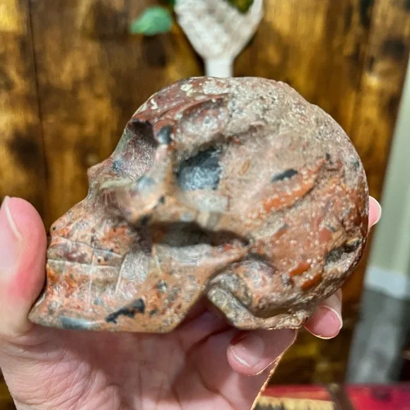 Red Jasper Skull